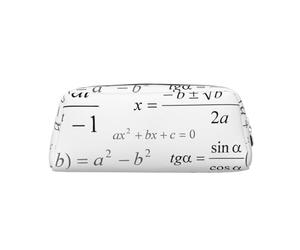 YOFIEN Mathematics and Geometry School with Scientific Formulas Chalk Board Pencil Case for Girls, Pen Pouch Organizer Pencil Bag with Zipper