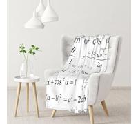 YOFIEN Mathematics And Geometry School With Scientific Formulas Chalk BoardFlannel Throw Fluffy Blanket for Couch, Soft Cozy Blankets
