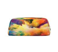 YOFIEN Multi Coloured Cloud Explosion Pencil Case for Girls, Pen Pouch Organizer Pencil Bag with Zipper