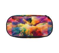 YOFIEN Multi Coloured Cloud Explosion,Small Pencil Case Large Capacity Pencil Pouch Office Stationery Organizer