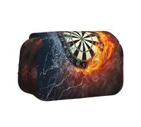 YOFIEN New Dart Board Pencil Pouch Portable Double Layer Stationery Organizer