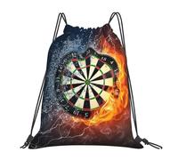 YOFIEN New Dart Board Water Drawstring Backpack Resistant String Bag for Women Men Sports Gym Sackpack