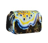 YOFIEN Nudibranch Red Sea Pencil Pouch Portable Double Layer Stationery Organizer