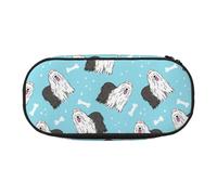 YOFIEN Old English Sheepdog Pattern,Small Pencil Case Large Capacity Pencil Pouch Office Stationery Organizer