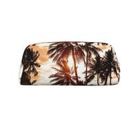 YOFIEN Palm Tree Shore Caribbean Mist Pencil Case for Girls, Pen Pouch Organizer Pencil Bag with Zipper