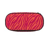 YOFIEN Pretty Pink Orange Animal Print Zebra Leopard,Small Pencil Case Large Capacity Pencil Pouch Office Stationery Organizer