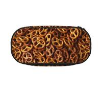 YOFIEN Pretzels Bread Pattern,Small Pencil Case Large Capacity Pencil Pouch Office Stationery Organizer