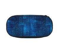 YOFIEN Programmer Binary Code Blue,Small Pencil Case Large Capacity Pencil Pouch Office Stationery Organizer