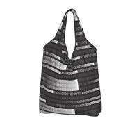 YOFIEN Programmer Code Black Foldable Tote Bag Reusable Large Capacity Shopping Bags