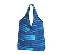 YOFIEN Programmer Code Blue Foldable Tote Bag Reusable Large Capacity Shopping Bags