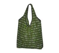YOFIEN Programmer Code Digital Foldable Tote Bag Reusable Large Capacity Shopping Bags