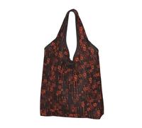 YOFIEN Programmer Code Red Foldable Tote Bag Reusable Large Capacity Shopping Bags