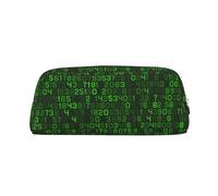 YOFIEN Programmer Green Decimal Computer Code Pencil Case for Girls, Pen Pouch Organizer Pencil Bag with Zipper