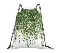 YOFIEN Realistic Ivy Plant Isolated On Nature Water Drawstring Backpack Resistant String Bag for Women Men Sports Gym Sackpack