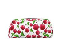 YOFIEN Red Cherries Printed Pencil Case for Girls, Pen Pouch Organizer Pencil Bag with Zipper