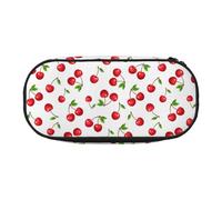 YOFIEN Red Cherry Berries,Small Pencil Case Large Capacity Pencil Pouch Office Stationery Organizer