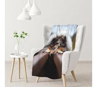 YOFIEN Rough Collie Bokeh Railway Dogs Pets RoughFlannel Throw Fluffy Blanket for Couch, Soft Cozy Blankets