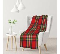 YOFIEN Scottish Clan Stewart Tartan PlaidFlannel Throw Fluffy Blanket for Couch, Soft Cozy Blankets