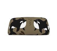 YOFIEN Sea Life Whale Funny Big Fish Animal Pencil Case for Girls, Pen Pouch Organizer Pencil Bag with Zipper