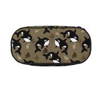 YOFIEN Sea Life Whale Funny Big Fish Animal,Small Pencil Case Large Capacity Pencil Pouch Office Stationery Organizer