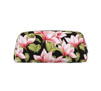 YOFIEN Seamless Pattern with Magnolia Flower Pencil Case for Girls, Pen Pouch Organizer Pencil Bag with Zipper