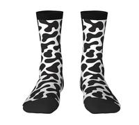 YOFIEN Seamless Pattern With Spotted Cow,Men's Moisture Wicking Breathable Cusioned Crew Socks for women