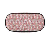 YOFIEN Shih Tzu Vintage Florals Pink,Small Pencil Case Large Capacity Pencil Pouch Office Stationery Organizer