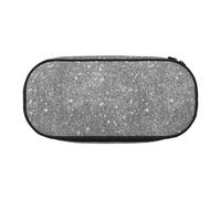 YOFIEN Silver Glitter Sparkles,Small Pencil Case Large Capacity Pencil Pouch Office Stationery Organizer