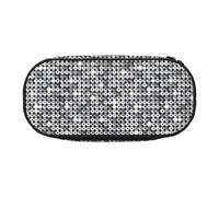 YOFIEN Silver Sequin Sparkle Pattern,Small Pencil Case Large Capacity Pencil Pouch Office Stationery Organizer