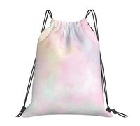 YOFIEN Soft Pastel Bright Colored Calm Abstract The Arts Water Drawstring Backpack Resistant String Bag for Women Men Sports Gym Sackpack