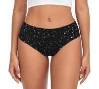 YOFIEN Space Stars Black And White Seamless,Women's Briefs Underwear Support Pouch Comfort Soft Briefs for Women