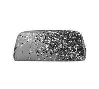 YOFIEN Sparkling Silver Gray Pencil Case for Girls, Pen Pouch Organizer Pencil Bag with Zipper