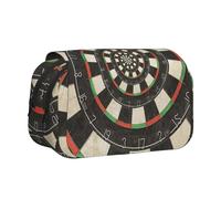 YOFIEN Spiral Dart Board Droste Pencil Pouch Portable Double Layer Stationery Organizer