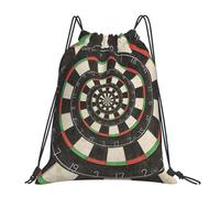 YOFIEN Spiral Dart Board Droste Water Drawstring Backpack Resistant String Bag for Women Men Sports Gym Sackpack