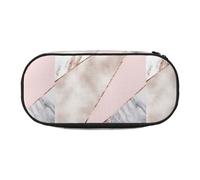 YOFIEN Spliced Mixed Rose Gold Marble,Small Pencil Case Large Capacity Pencil Pouch Office Stationery Organizer