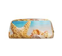 YOFIEN Starfish and Seashells On Beach Pencil Case for Girls, Pen Pouch Organizer Pencil Bag with Zipper