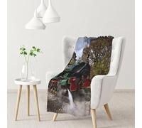 YOFIEN Steam Engine TrainFlannel Throw Fluffy Blanket for Couch, Soft Cozy Blankets