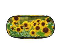 YOFIEN Sunflower Plant Printed,Small Pencil Case Large Capacity Pencil Pouch Office Stationery Organizer