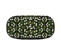 YOFIEN Swiss Alpine Edelweiss Floral,Small Pencil Case Large Capacity Pencil Pouch Office Stationery Organizer