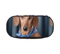 YOFIEN The Pet Miniature Dachshund,Small Pencil Case Large Capacity Pencil Pouch Office Stationery Organizer