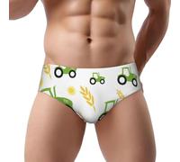 YOFIEN Tractor FarmingMen's Triangle Soft Briefs,Support Pouch Comfort No Fly Underwear Multicolour