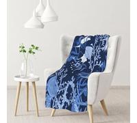 YOFIEN Underwater Sea Pattern PrintedFlannel Throw Fluffy Blanket for Couch, Soft Cozy Blankets