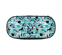 YOFIEN Watercolour Music Branches Leaves,Small Pencil Case Large Capacity Pencil Pouch Office Stationery Organizer
