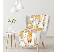 YOFIEN Welsh CorgiFlannel Throw Fluffy Blanket for Couch, Soft Cozy Blankets