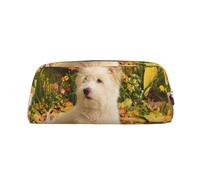 YOFIEN Westie Autumn West Highland White Terrier Dogs Pencil Case for Girls, Pen Pouch Organizer Pencil Bag with Zipper