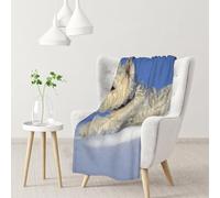 YOFIEN Westie Winter West Highland White Terrier DogsFlannel Throw Fluffy Blanket for Couch, Soft Cozy Blankets