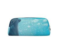 YOFIEN Winter The Dolphin Pencil Case for Girls, Pen Pouch Organizer Pencil Bag with Zipper