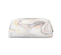 YOFIEN Yellow Marble Print Pencil Case for Girls, Pen Pouch Organizer Pencil Bag with Zipper