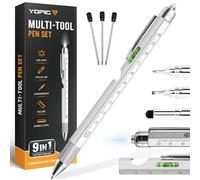 YOFIG Gifts for Men, Stocking Fillers, 9 IN 1 Multi Tool Pen Gadgets for Men, Mens Gifts for Christmas, Secret Santa Gifts for Mens, Christmas Gifts for Him, Birthday Gifts for Him