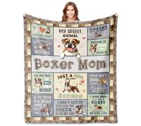 Yofipon Boxer Dog Gifts, Boxer Mom Throw Blanket 60"x50", Boxers Gifts for Women, Gift for Boxers Dogs Lovers, Best Gift Ideas for Boxers Moms Christmas, Mother's Day, Birthday